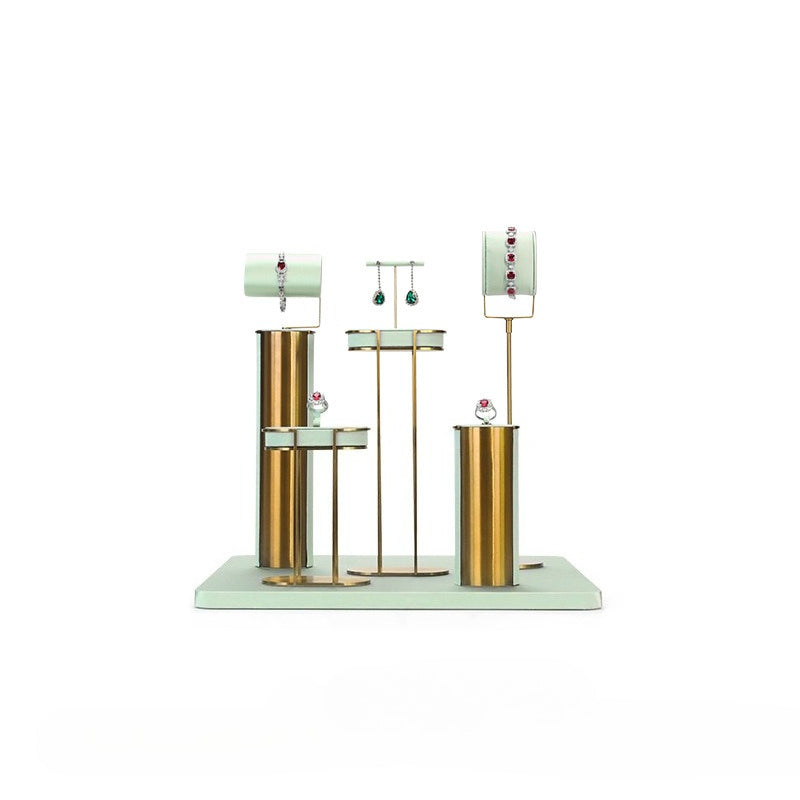 necklace display - Green Gold Velvet Metal Display Stand Necklaces C02936 product view 20