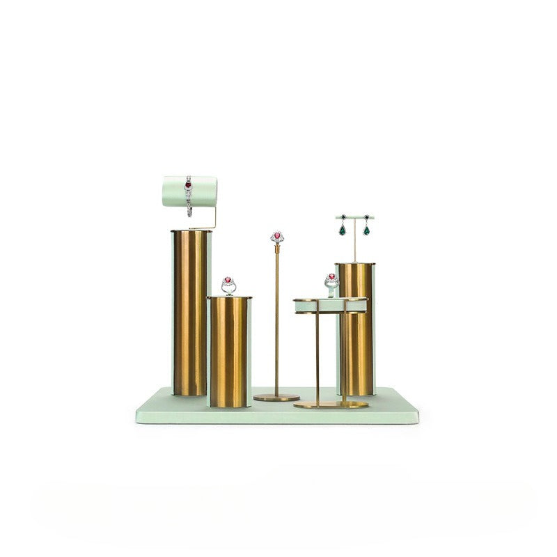 necklace display - Green Gold Velvet Metal Display Stand Necklaces C02936 product view 21