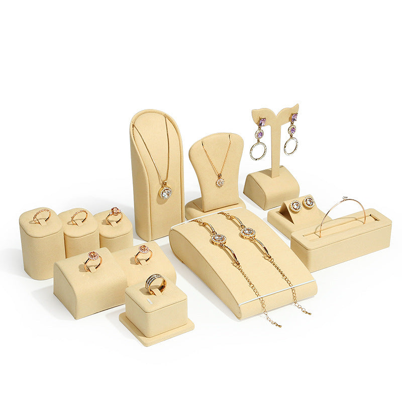 necklace display - Microfiber Display Mannequin Rings Necklaces C01149 front view