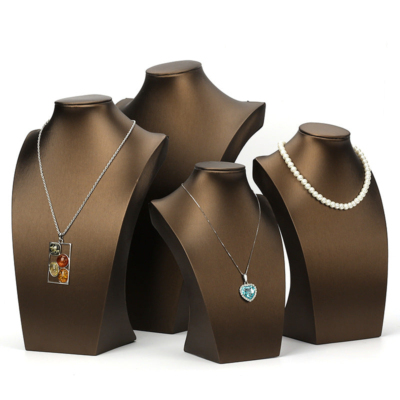 necklace display - PU Leather Bust Necklace Display Stand C01388 product view 05