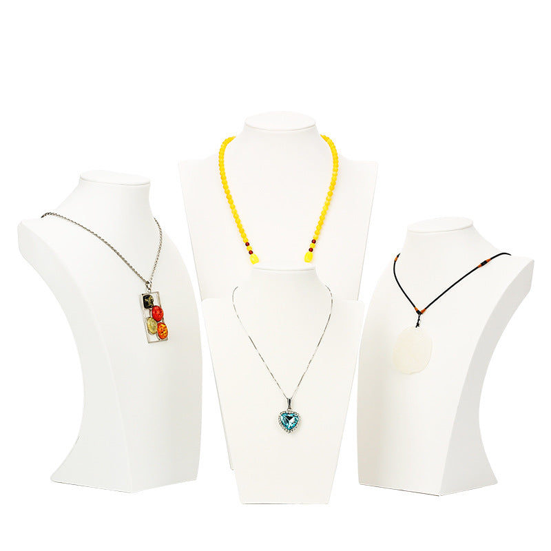 necklace display - PU Leather Bust Necklace Display Stand C01388 product view 07