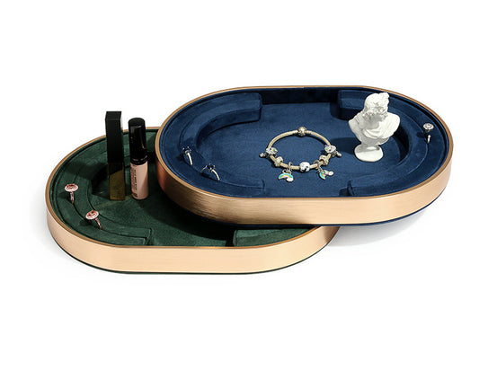 necklace display - Metal Display Tray Rings Necklaces C00776 front view