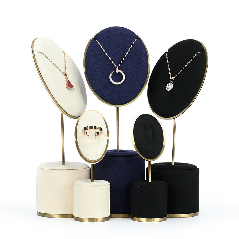 necklace display - Metal Display Stand Necklaces Rings C01335 front view