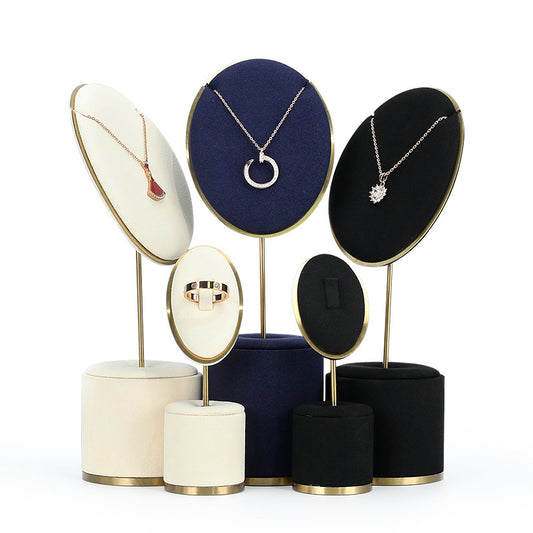 necklace display - Metal Display Stand Necklaces Rings C01335 front view