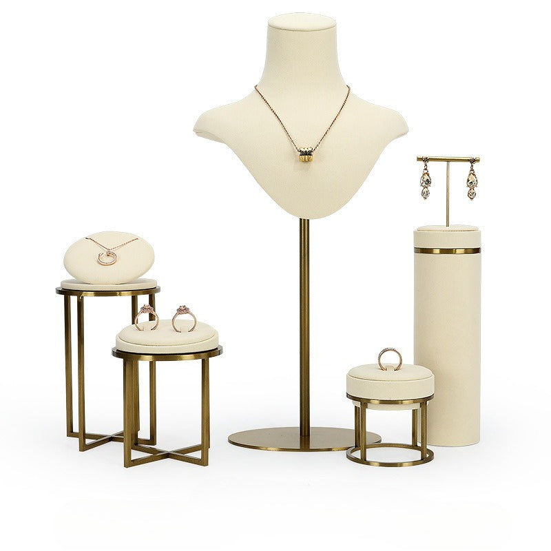 necklace display - Metal Microfiber Mannequin Display Stand Necklaces C01999 product view 22