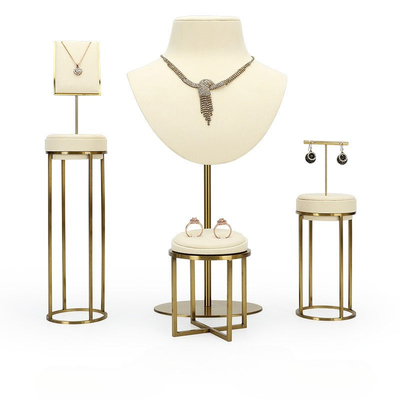 necklace display - Metal Microfiber Mannequin Display Stand Necklaces C01999 product view 24