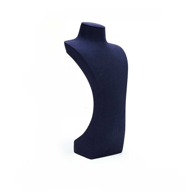 necklace display - Blue Microfiber Metal Display Stand Necklaces C01958 open view