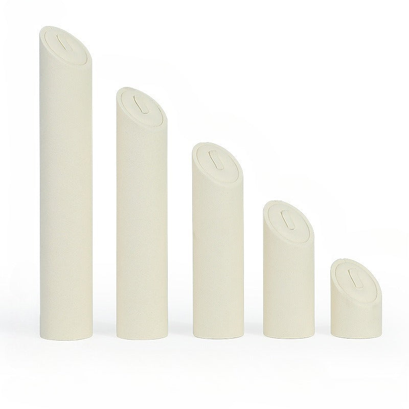 necklace display - White Gold Velvet Display Stand Necklaces Rings C02887 product view 07