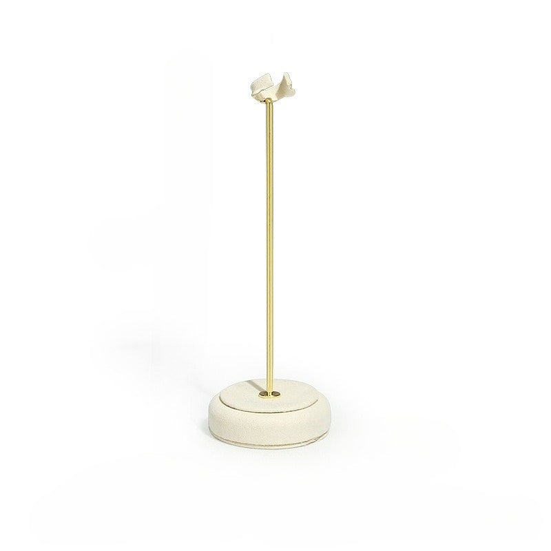necklace display - White Gold Velvet Display Stand Necklaces Rings C02887 product view 09