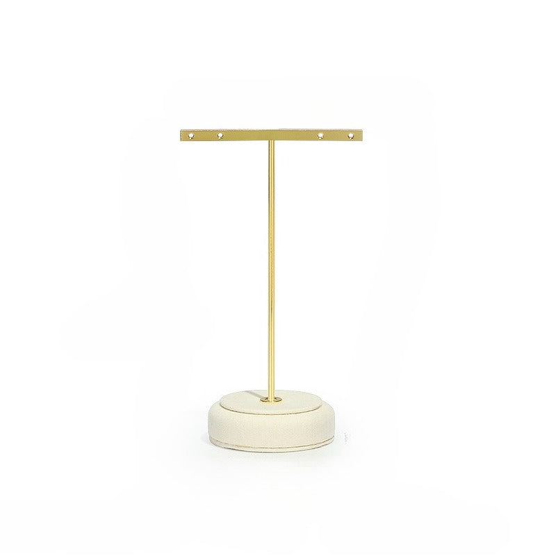 necklace display - White Gold Velvet Display Stand Necklaces Rings C02887 product view 12