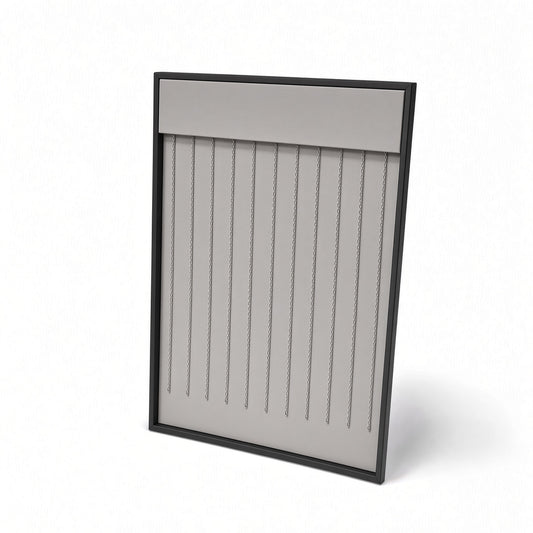 necklace display - Silver Gray 14-Position Necklace Display Tray T041N-SL front view