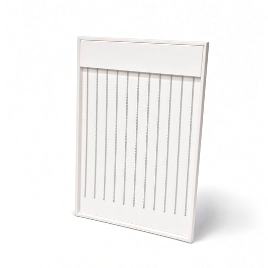 necklace display - White 14-Position Necklace Display Tray T041N-W front view
