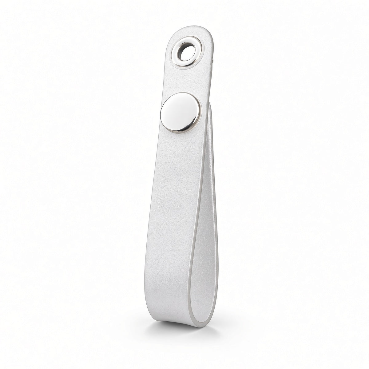 necklace display - White Microfiber Leather Necklace Hangers 10 Pack OT001-W front view