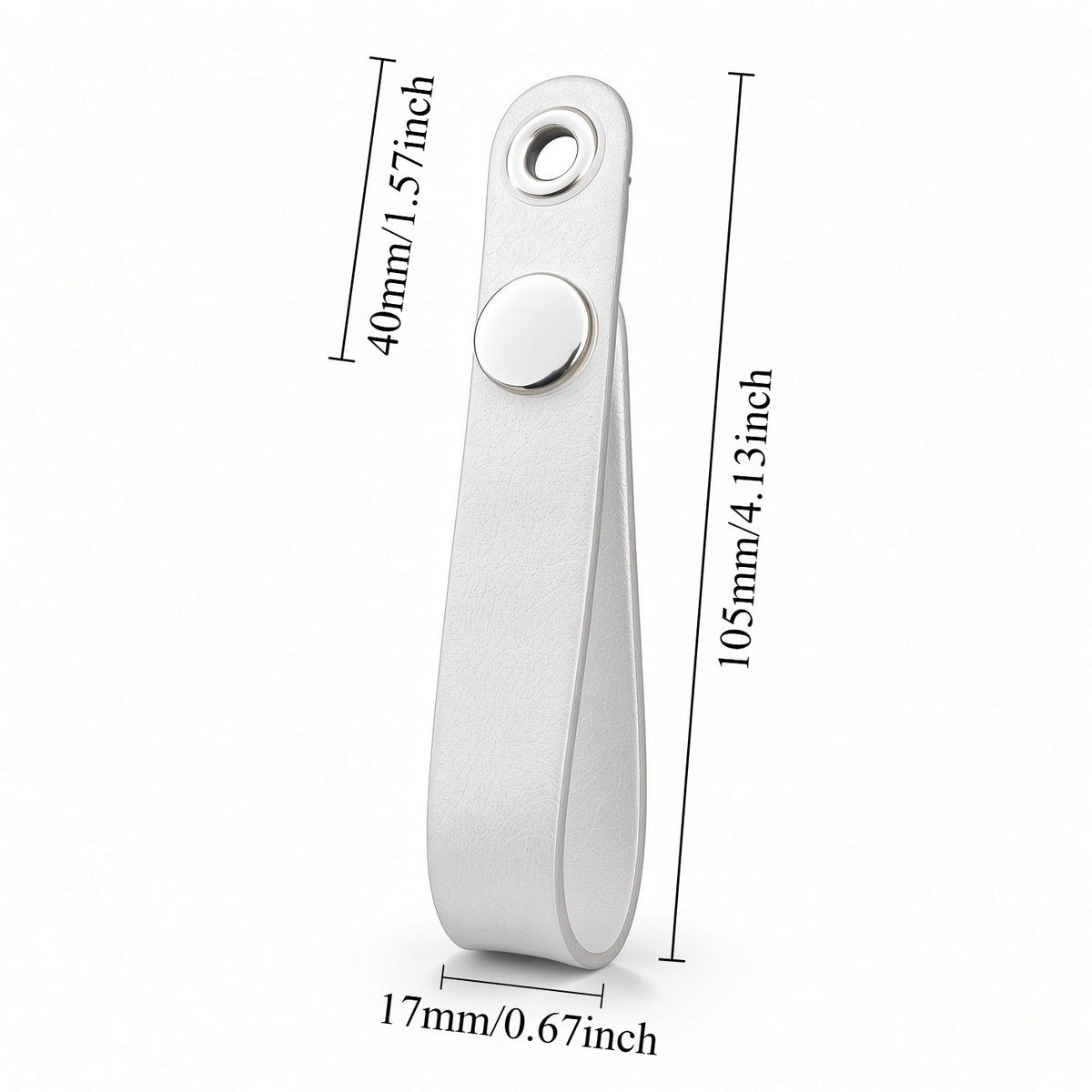 necklace display - White Microfiber Leather Necklace Hangers 10 Pack OT001-W side view
