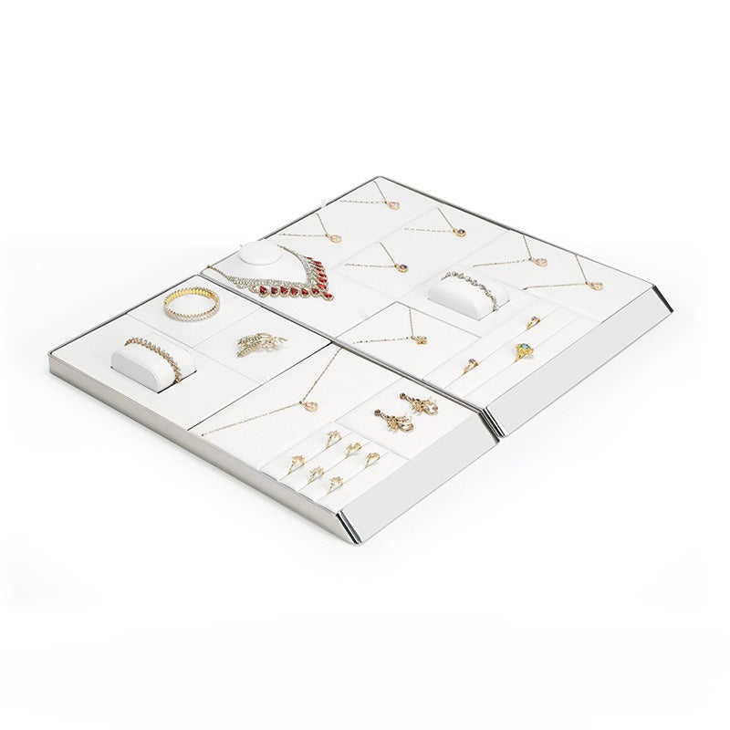 necklace display - White PU Leather Display Tray Necklaces Rings C02763 product view 08