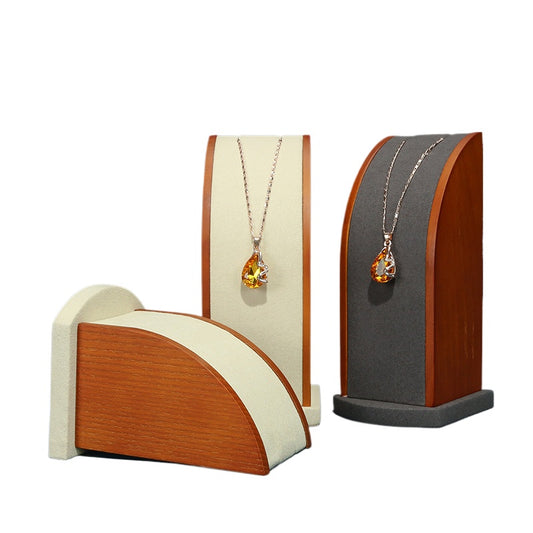 necklace display - Wood Necklace Display Stand C00855 front view