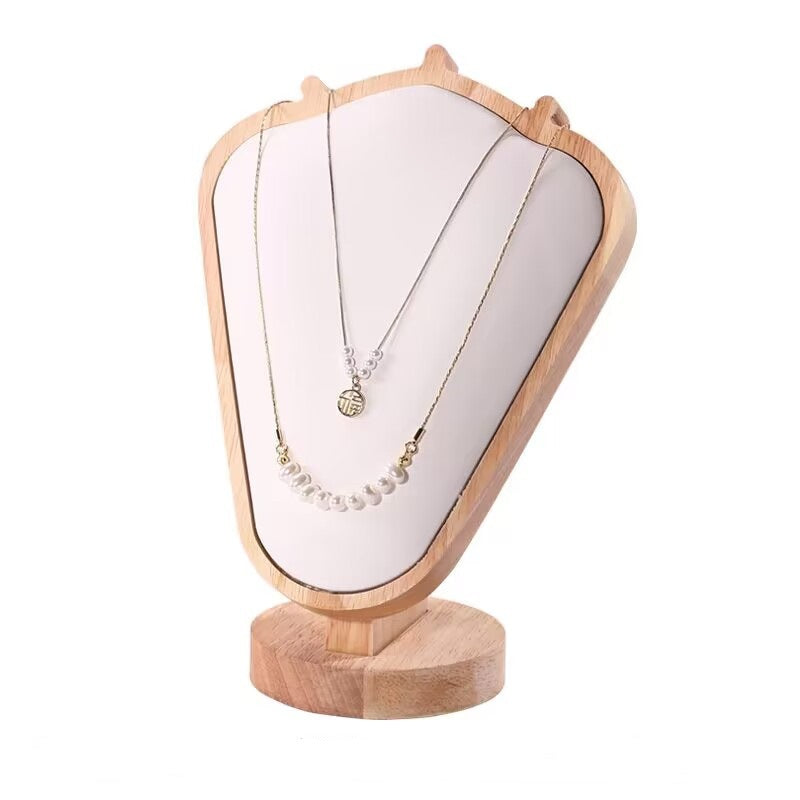 necklace display - Wood Velvet Necklace Display Bust Stand C02654 product view 05