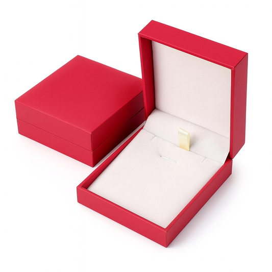 pendant box - 12pcs Red Pendant Boxes L066-P-R W front view