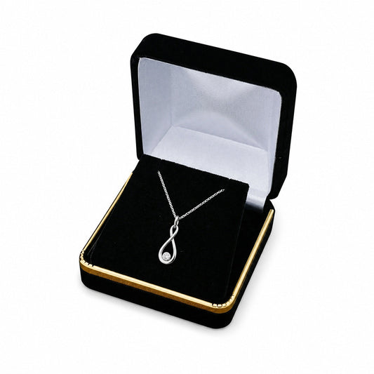 pendant box - Black Square Velvet Pendant Boxes with Gold Trim - 12 Pack SP9-BK front view