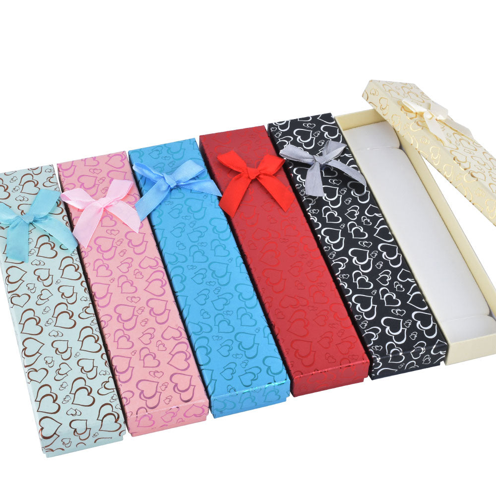 pendant box and bracelet box - 12pcs Gold Pendant Bracelet Boxes B15-82-MX2 front view