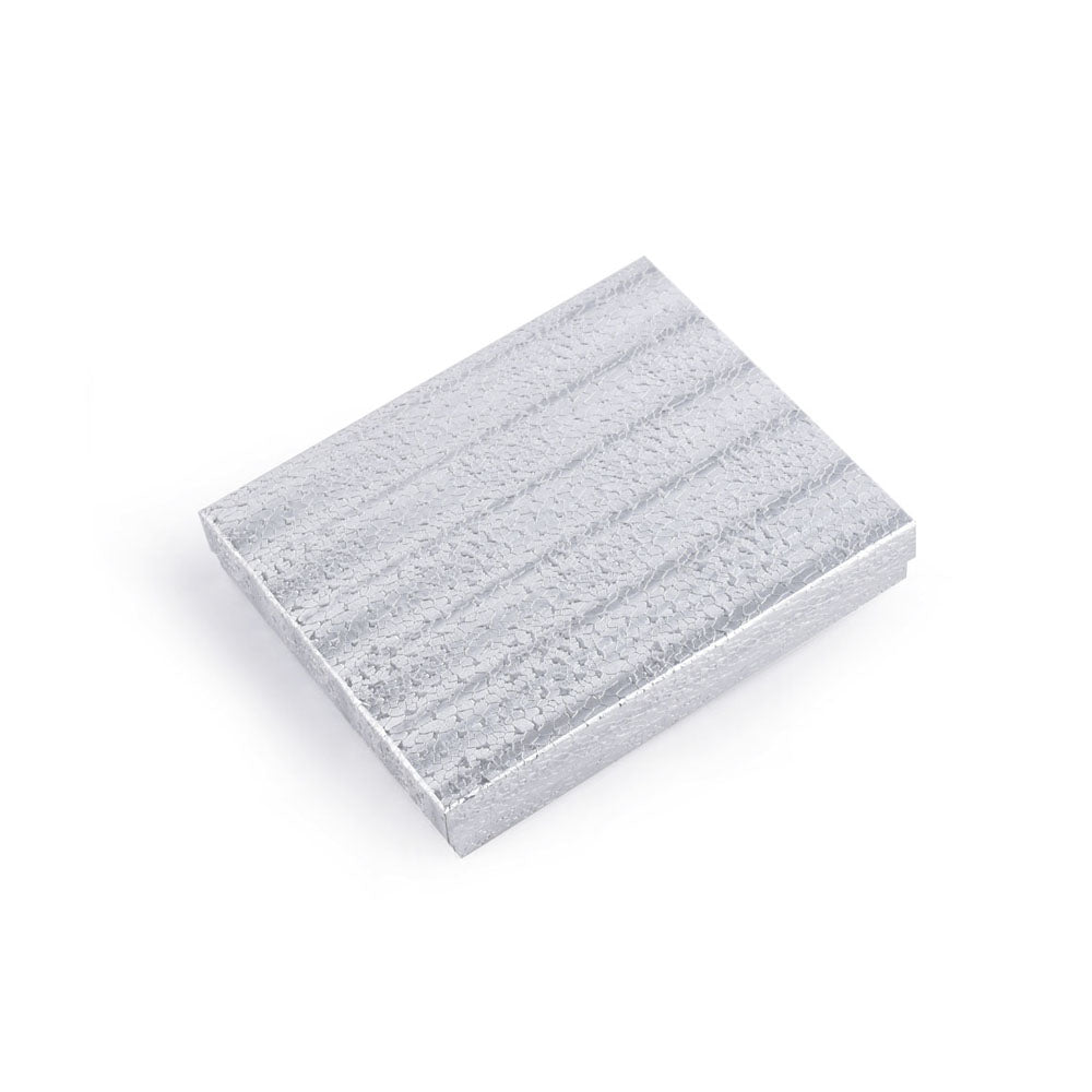 pendant box - 100pcs Silver Cotton Cardboard Boxes Pendant BX2853S open view