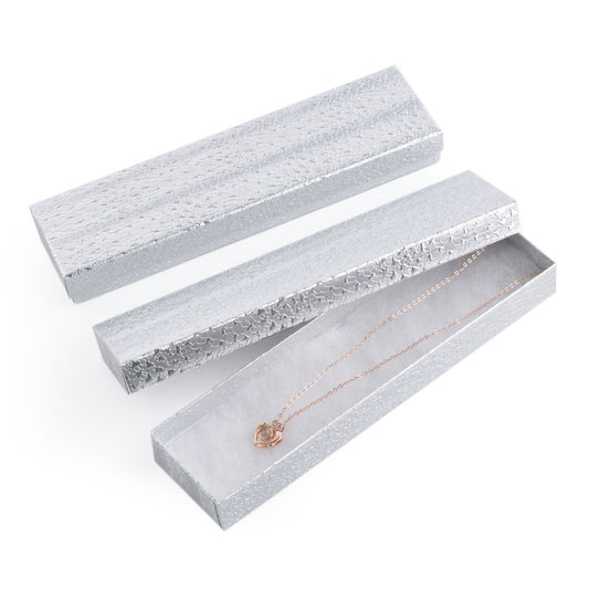 pendant box - 100pcs Silver Cotton Cardboard Boxes Pendant BX2882S front view