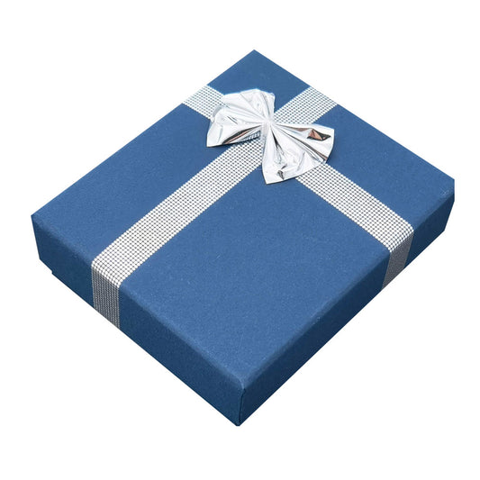 pendant box - 24-Piece Navy Blue Ribbon Paper Pendant Gift Boxes B0923-B open view