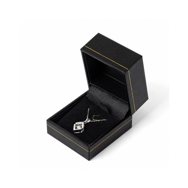 24pcs Black Gold Pendant Box Necklace