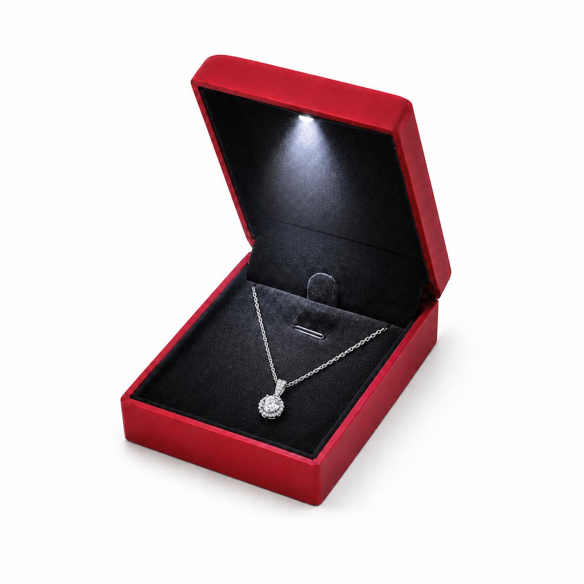 pendant box - 12Pcs Red LED Pendant Box with Black Display Interior LB56P-R-12Pcs product view 06
