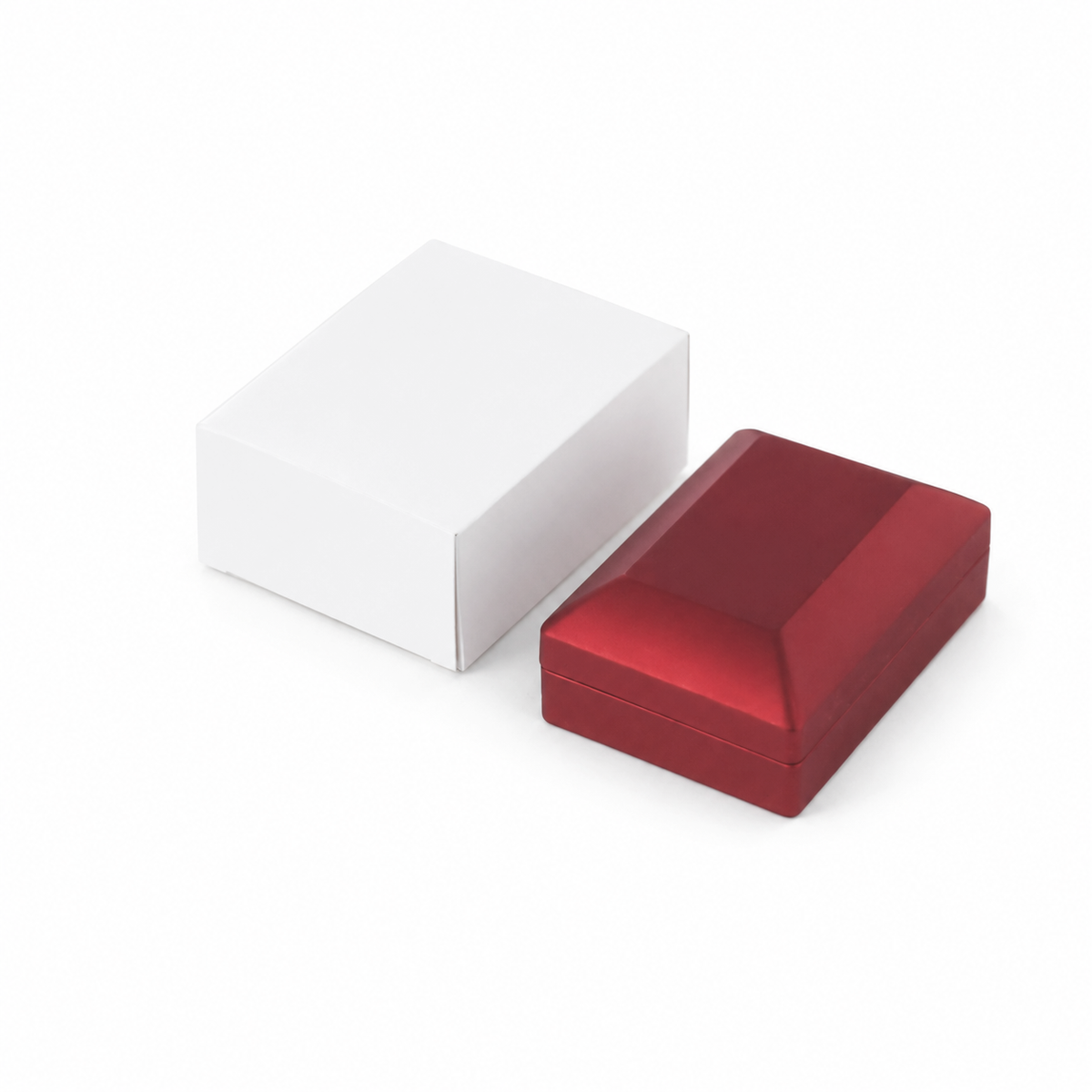 pendant box - 12Pcs Red LED Pendant Box with Black Display Interior LB56P-R-12Pcs side view