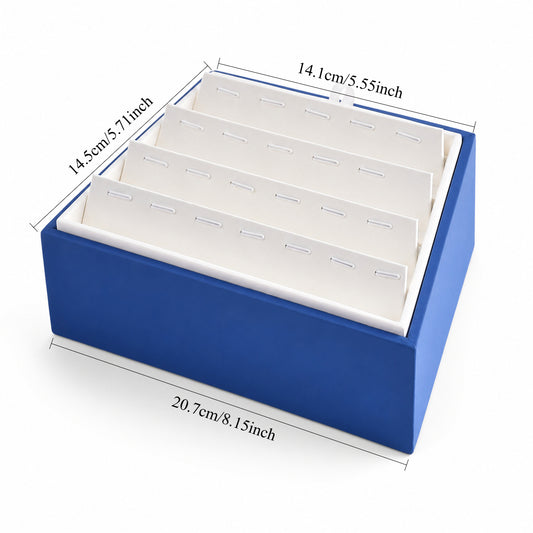 pendant display - 20 Blue White Pendant Display Tray T047H open view