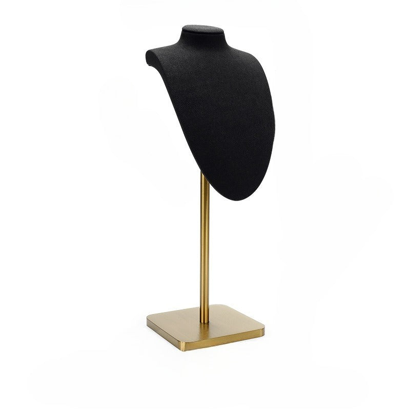 pendant display and necklace display - Black Microfiber Display Stand Necklace Pendant C02133 detail view
