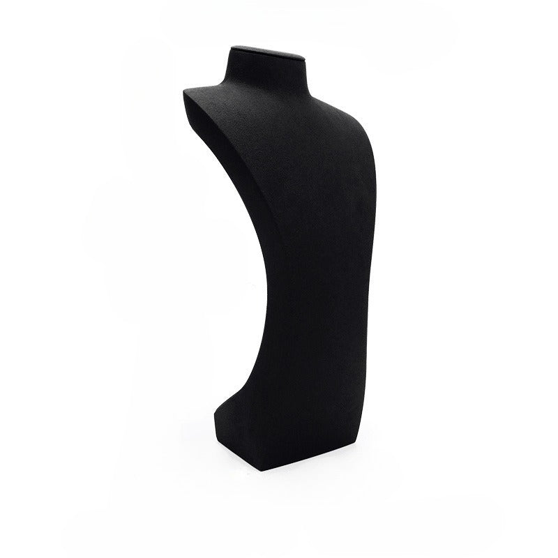 pendant display and necklace display - Black Microfiber Display Stand Necklace Pendant C02133 open view