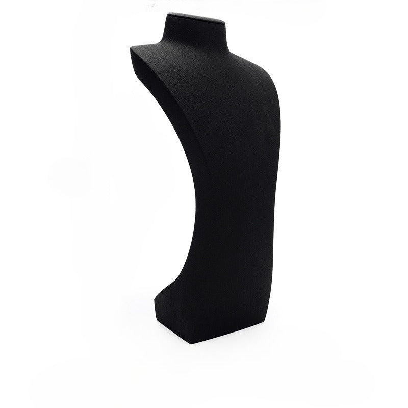 pendant display and necklace display - Black Microfiber Display Stand Necklace Pendant C02133 side view