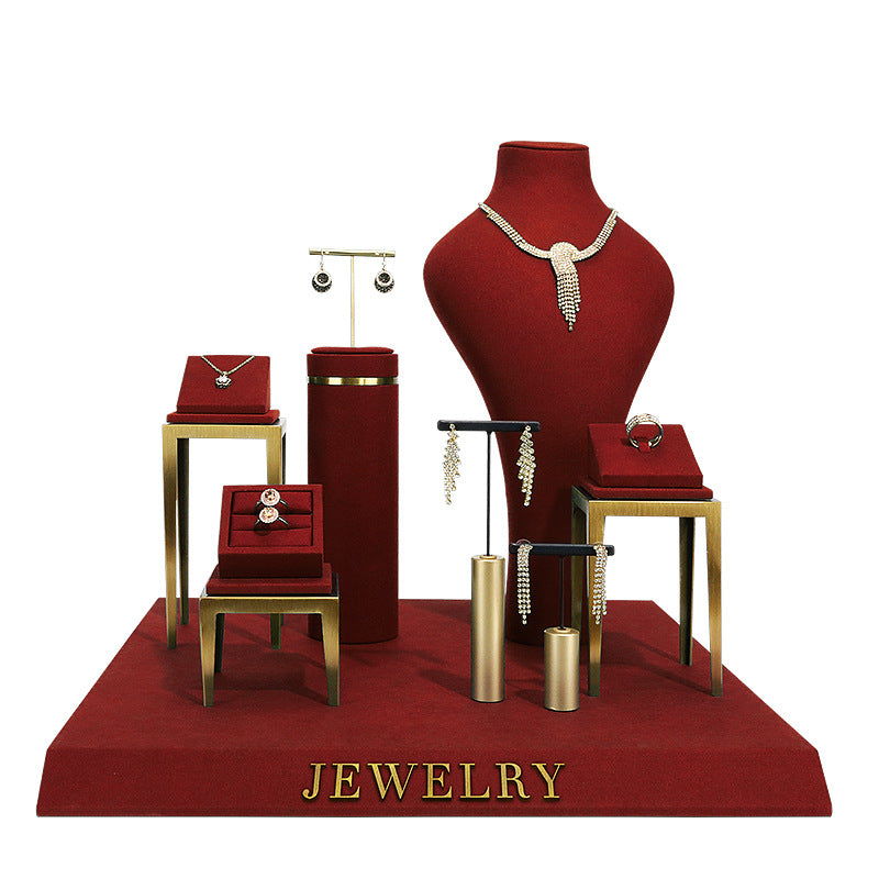 pendant display and necklace display - Metal Display Stand Necklaces Pendants C00890 front view