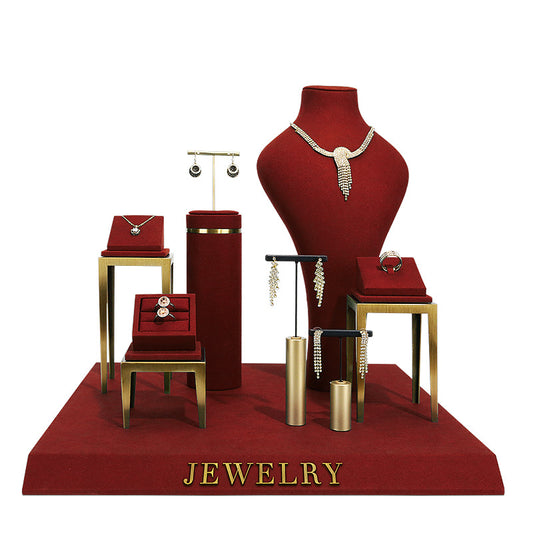 pendant display and necklace display - Metal Display Stand Necklaces Pendants C00890 front view
