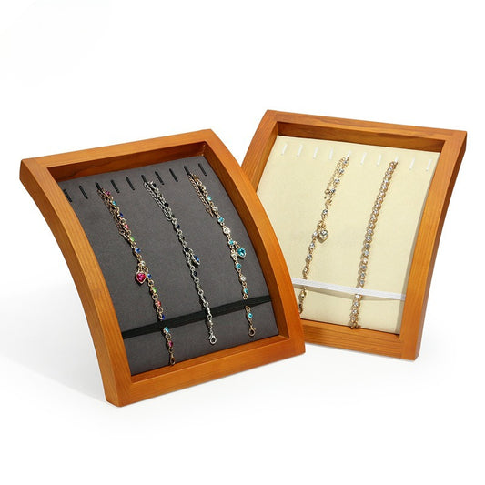 pendant display and necklace display - Wood Display Stand Necklace Pendant C01141 front view