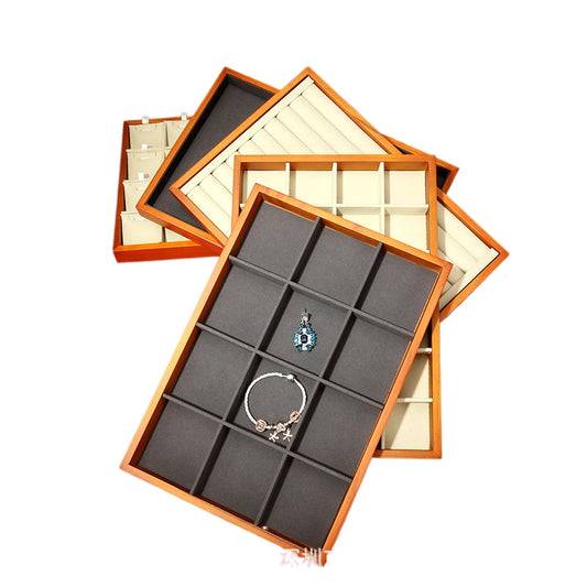 pendant display - Wood Display Tray Pendants C00792 front view