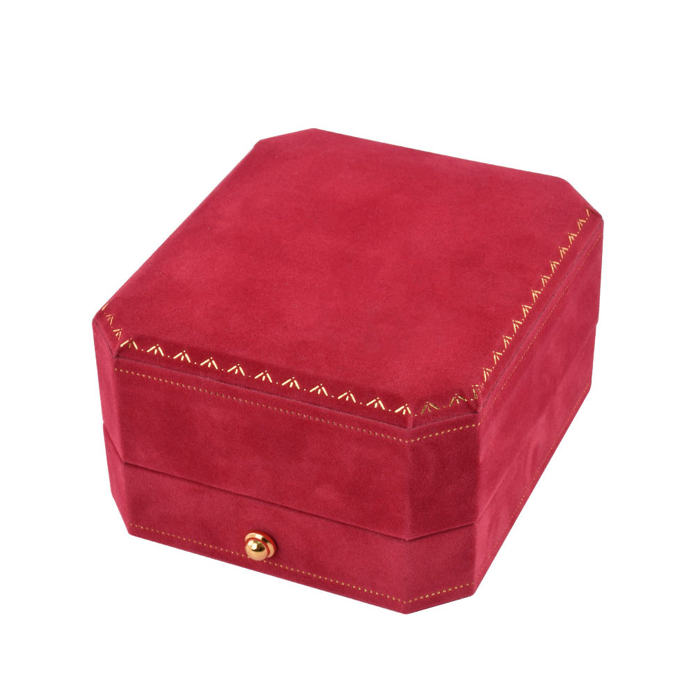 Red Octagonal Velvet Pendant Boxes, product view 2