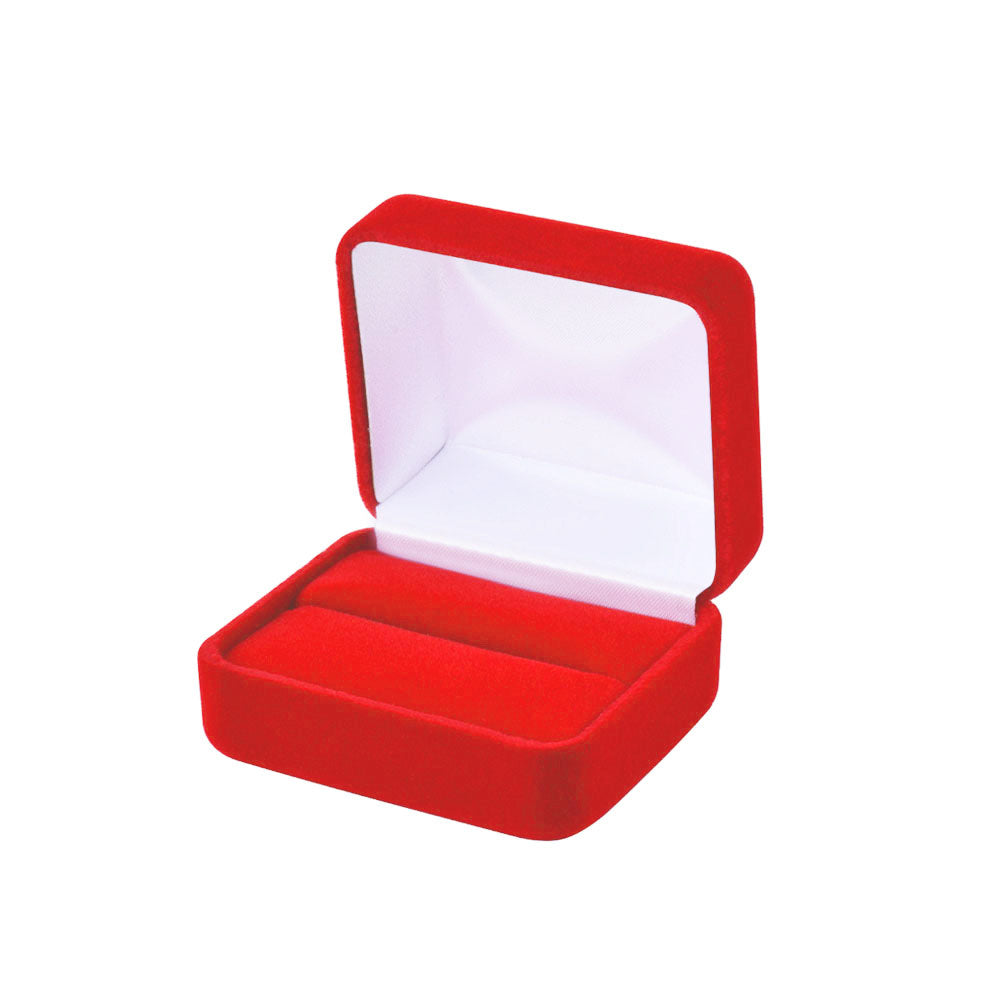 Red Velvet Double Ring Boxes, product view 3