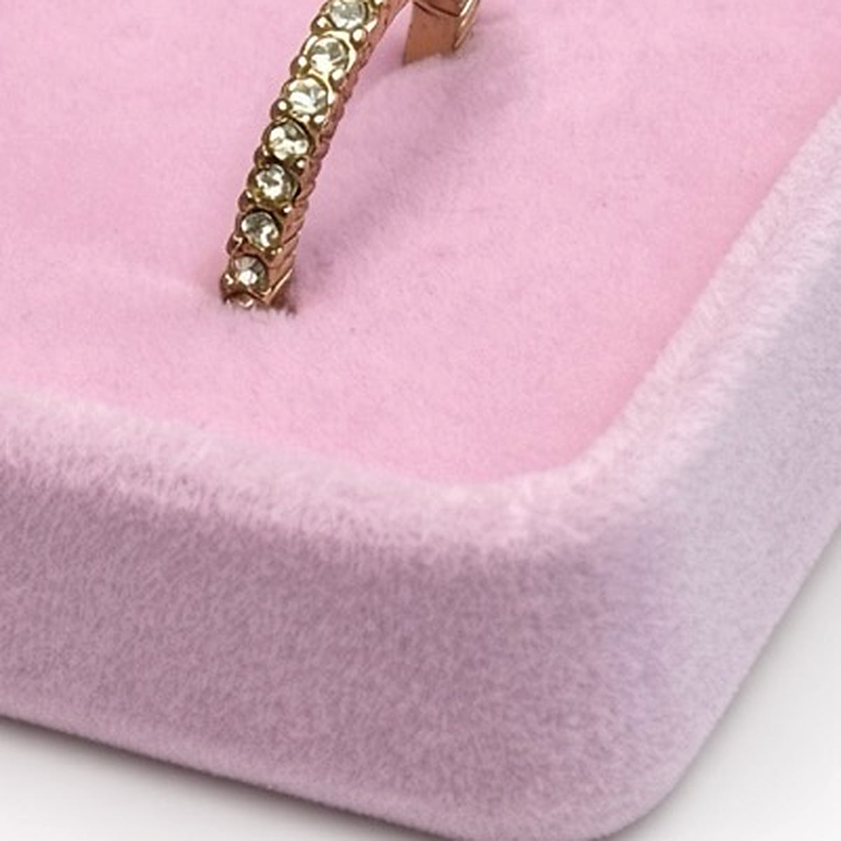 ring box - 20PCS Pink Velvet Ring Boxes for Wedding V37R-P side view