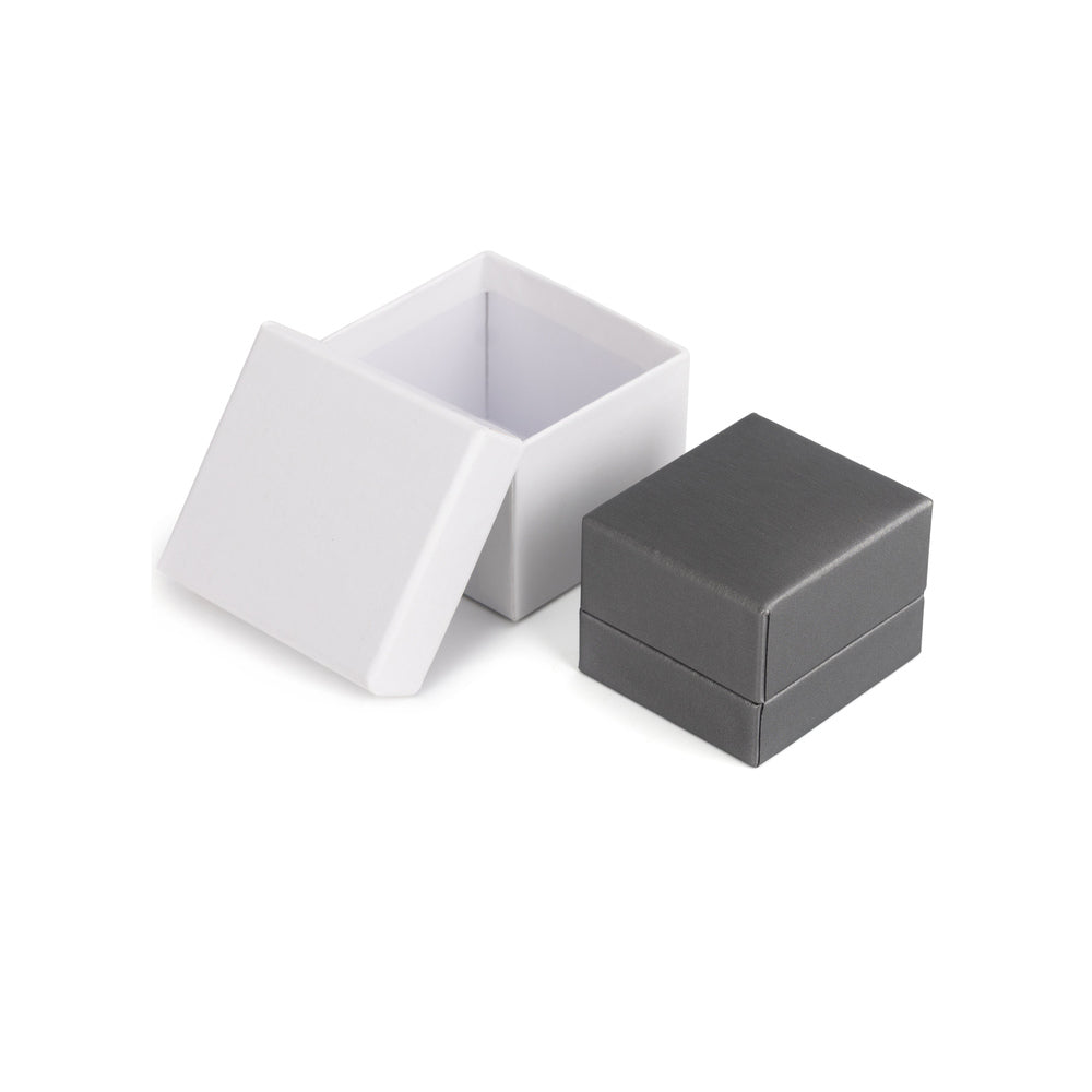 ring box - 24pcs Gray PU Ring Boxes Display PR2-GR open view
