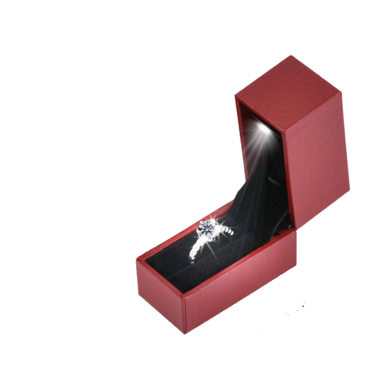 ring box - 36pcs Red Black Ring Box Boxes LB51-R front view