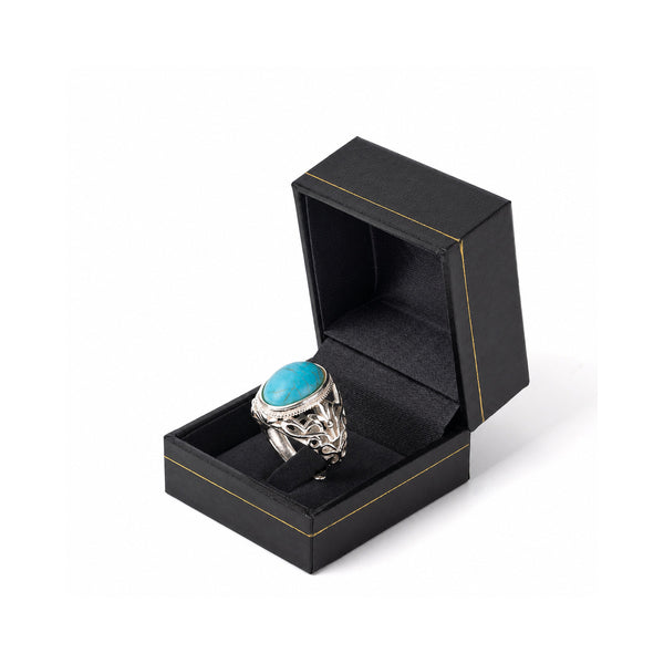 24pcs Black Gold Leatherette Ring Box Boxes