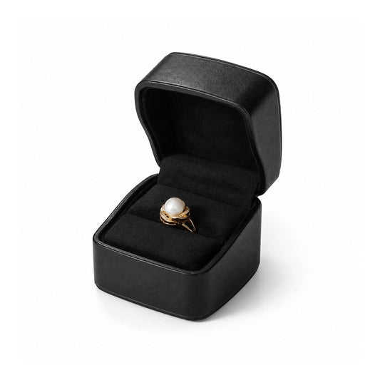 ring box and bracelet box - 500pcs Leather Box Ring Bracelet C00249 open view