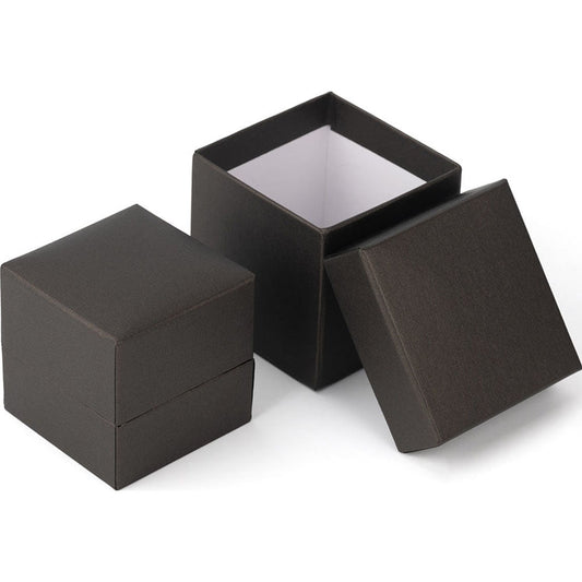 ring box - 10pcs Brown Ring Boxes Box LB28R-BK open view