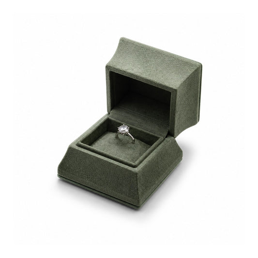 ring box and earring box and pendant box - PU Leather Box Ring Pendant Earrings C00259 open view
