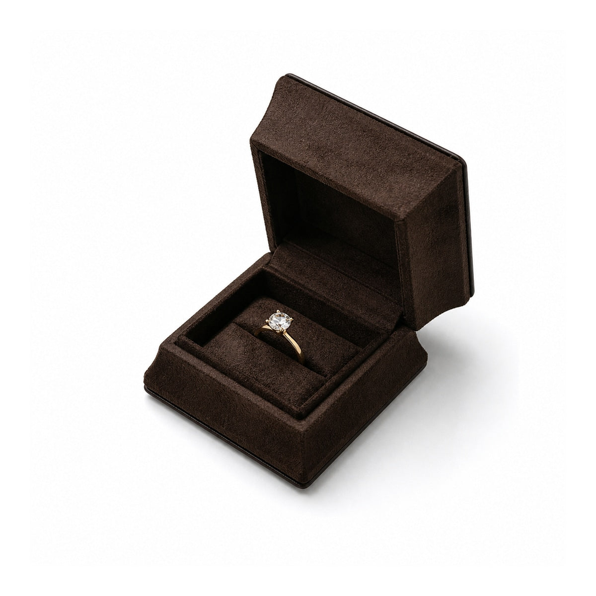 ring box and earring box and pendant box - PU Leather Box Ring Pendant Earrings C00259 side view