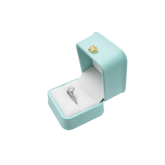 ring box - 12 Green Ring Boxes P016-R1-LB W front view