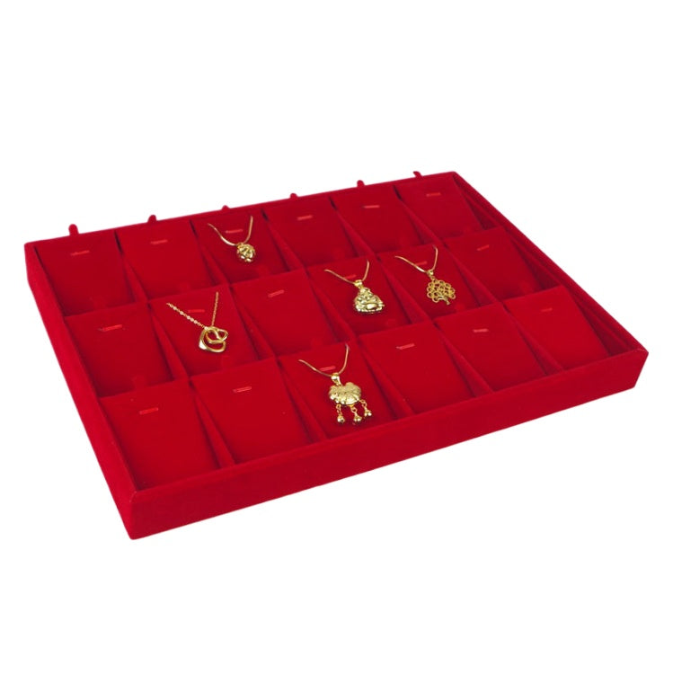 ring box and necklace box - Red Gold Tray Box Necklace Ring C00016 product view 05